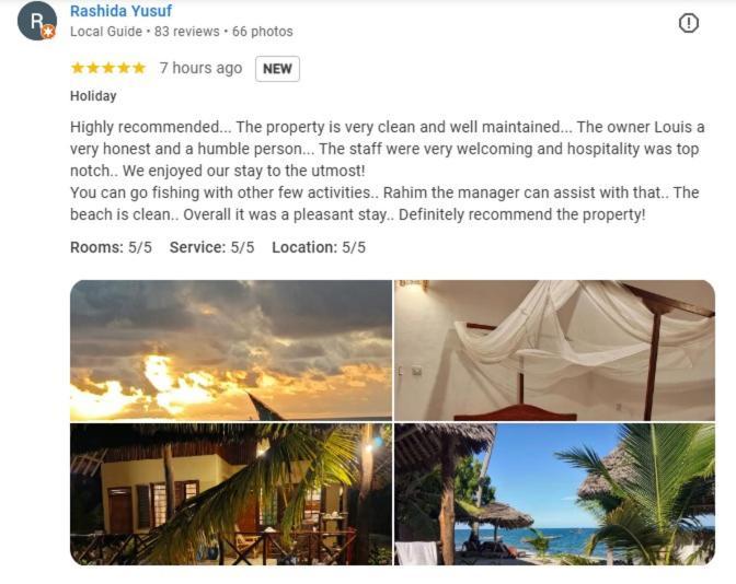 Lui Ushongo Beach House Pangani Eksteriør bilde
